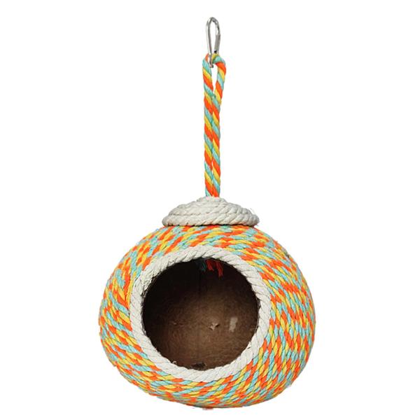 オウムの巣箱 鳥の繁殖用の巣 ギフト ハチドリの巣箱 シェルター小屋 セキセイインコ ミソサザイ 小型 中型鳥 アオカケス用