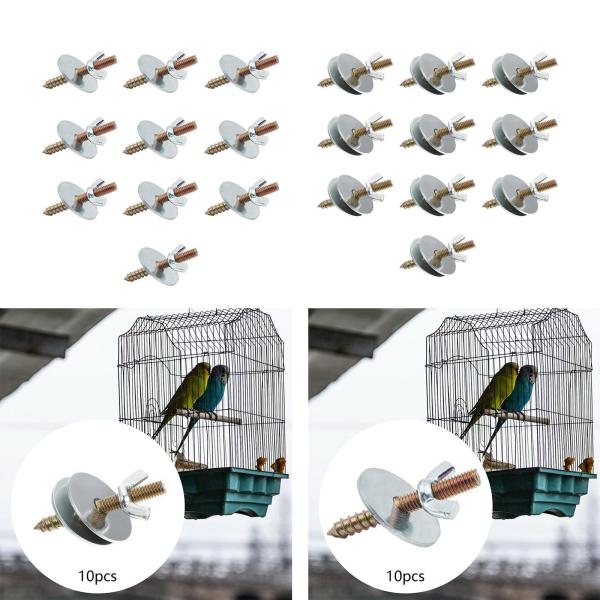 鳥の止まり木を作るためのナットとネジ10個(M6*30)鳥の留め具ナット、鳥のトレーニングスタンド、スタンディングポール、オウムのおもちゃ用