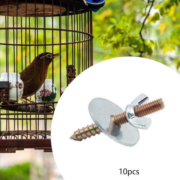 鳥の止まり木を作るためのナットとネジ10個(M6*30)鳥の留め具ナット、鳥のトレーニングスタンド、スタンディングポール、オウムのおもちゃ用