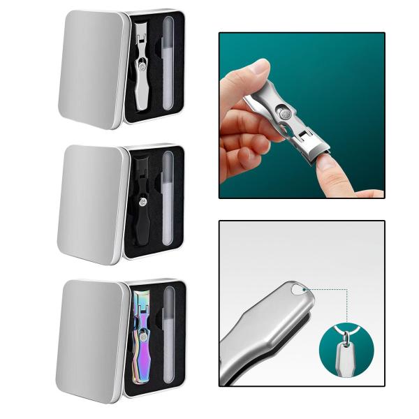 爪切りセット、爪やすり付きつま先爪切り、2 イン 1マニキュアペディキュアセット、旅行用指爪足指爪切り、家族用