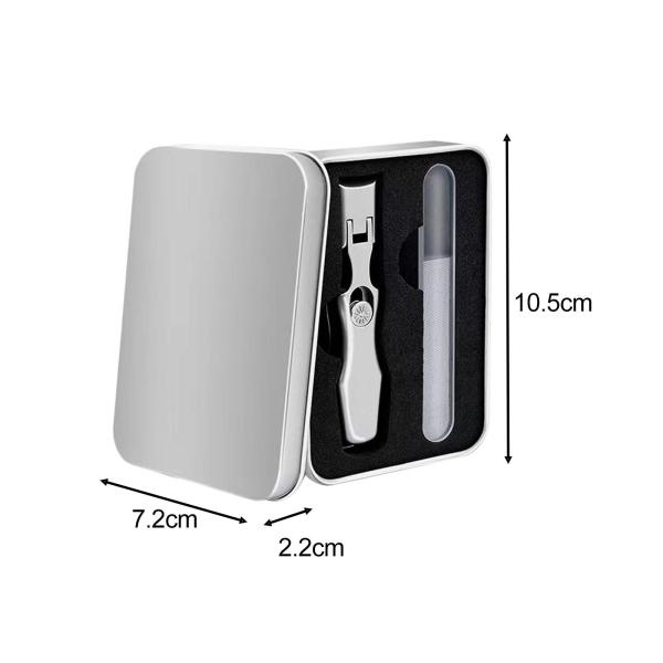 爪切りセット、爪やすり付きつま先爪切り、2 イン 1マニキュアペディキュアセット、旅行用指爪足指爪切り、家族用