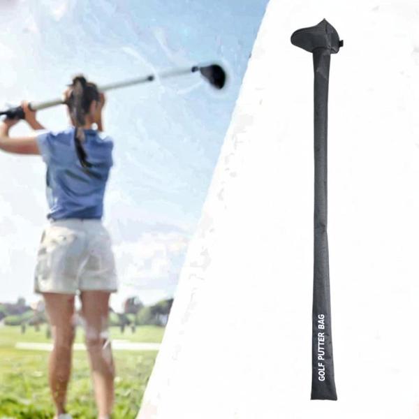 ゴルフパターバッグ トラベルケース ゴルフキャリーバッグ 折りたたみ式 キャンバス ポータブル クラブ保護 ジッパー開閉 ゴルフコース用ゴルフバッグ