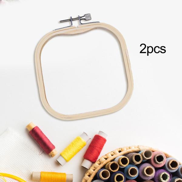 2個 刺繍ストレッチツール 竹製フープ 刺繍フープ 装飾品 装飾 便利な裁縫 キルティング 刺繍スタンド クロスステッチ