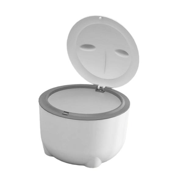 猫用トイレ用ゴミ箱 押し式蓋付き 猫用トイレトレー ポータブルゴミ箱 猫用ゴミ箱 室内猫用 ペット用品
