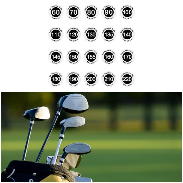 ゴルフ距離マーカー 20個 ゴルフマーカーツール 女性用 持ち運び簡単 軽量 打撃 アウトドア 初心者 ゴルフアクセサリー