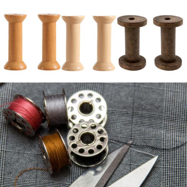 刺繍ミシン用 3.1インチ 木製空糸糸 2個セット ワイヤー糸 コード ジュエリーチェーン ラッピング