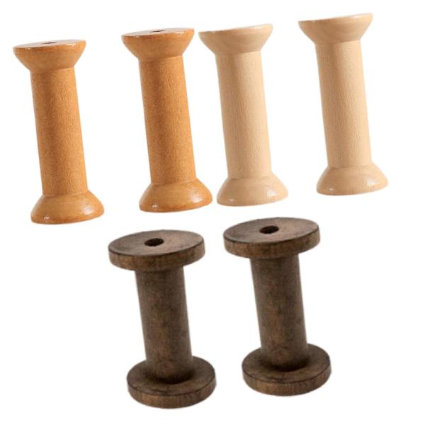 刺繍ミシン用 3.1インチ 木製空糸糸 2個セット ワイヤー糸 コード ジュエリーチェーン ラッピング