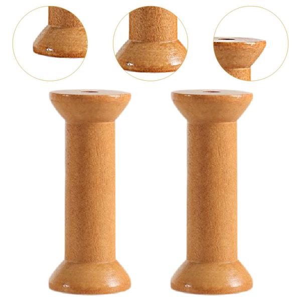 刺繍ミシン用 3.1インチ 木製空糸糸 2個セット ワイヤー糸 コード ジュエリーチェーン ラッピング