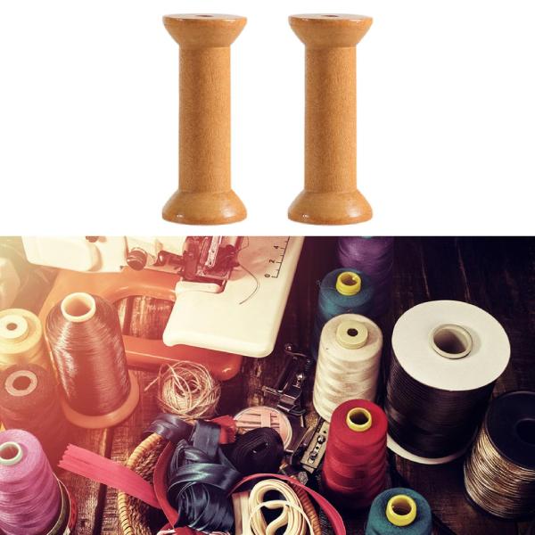 刺繍ミシン用 3.1インチ 木製空糸糸 2個セット ワイヤー糸 コード ジュエリーチェーン ラッピング