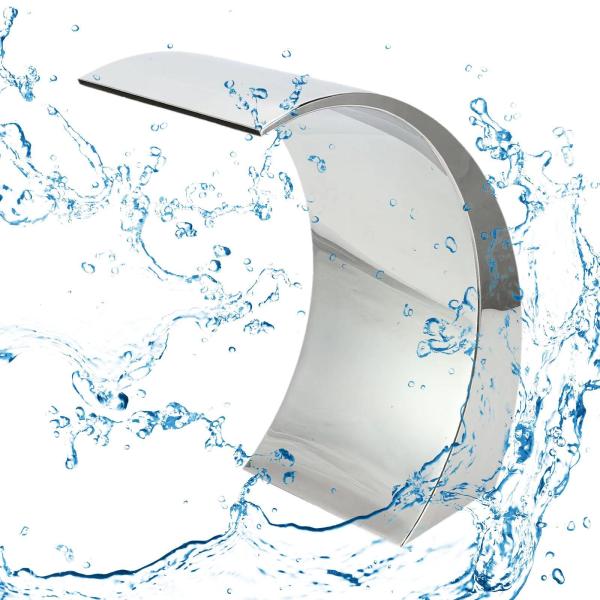 滝プール噴水、滝の流出路、プール、庭、屋外パティオ用の簡単設置ステンレススチール製ウォーターフィーチャー