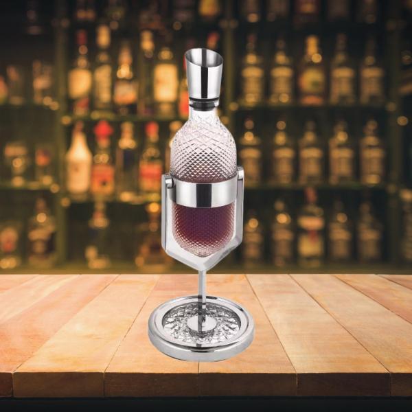 赤ワインデキャンタ ウイスキーデキャンタディスペンサー 1500ml スタンド付き ワインエアレーター クイックデキャンタ パーティー レストラン ホ