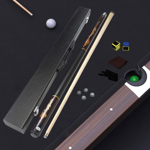 プールキュースティック ビリヤードキュースティック 中国製 ブラック エイトボール 57インチ アメリカンビリヤードキュー ポータブルプールスティック