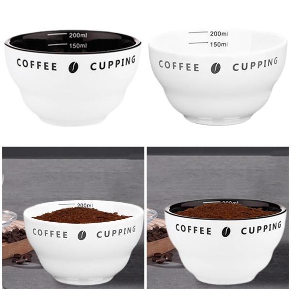 コーヒーカップ、エスプレッソコーヒーセラミック計量カップ、200mlコーヒーロースター計量カップ、コーヒー用カップ計量ボウル