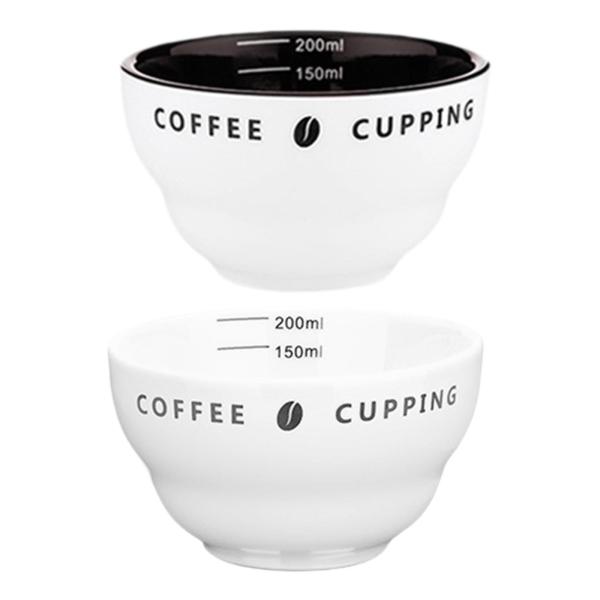 コーヒーカップ、エスプレッソコーヒーセラミック計量カップ、200mlコーヒーロースター計量カップ、コーヒー用カップ計量ボウル