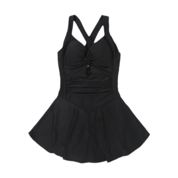 レディース水着 スカート付き水着 ハイウエスト ビーチウェア ディープVネック 水着 ワンピース水着 ビーチ 夏休み スパ用