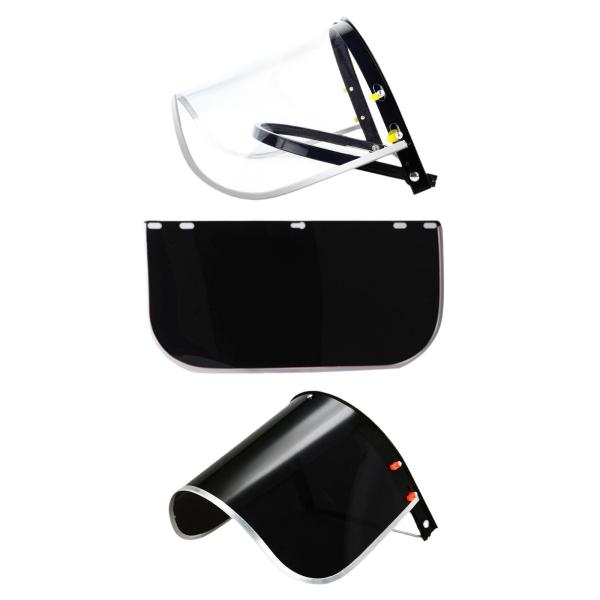 フェイスシールド 調節可能なプロテクター ハードキャップアクセサリー 保護バイザー 屋外作業 研削 トリミング ガーデン 男性用