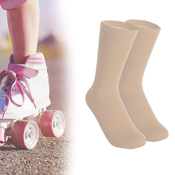 女性用アイススケートソックス 女の子用 通気性のあるフィギュアスケートソックス
