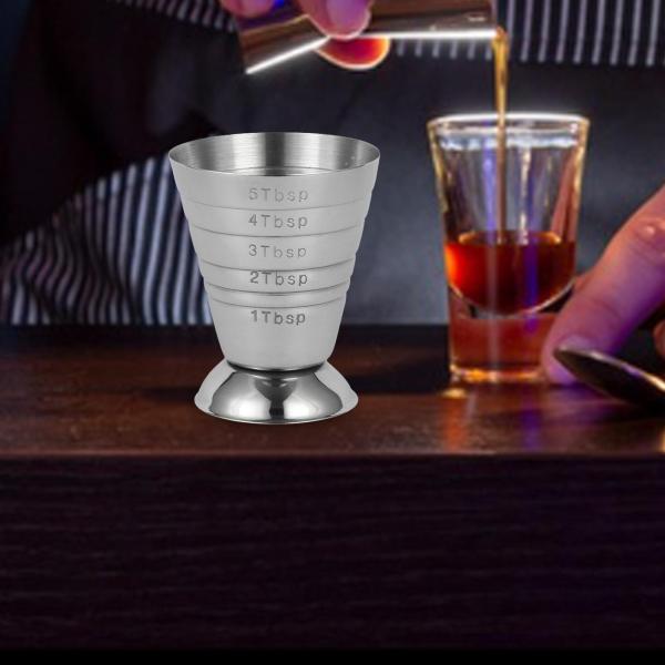 ステンレススチール計量カップ、計量カップ、2.5オンスステンレススチール計量ジガーカクテルジガー、家庭用レストラン用