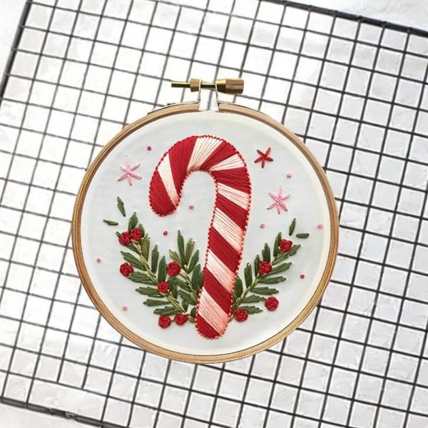 クリスマス刺繍キット クリスマスパターン DIY ニードルポイントセット 説明書付き クラフトセット 大人初心者向けクロスステッチ