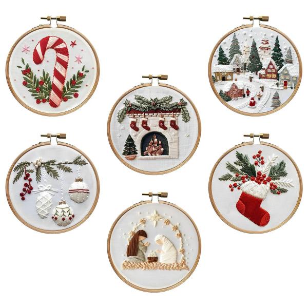 クリスマス刺繍キット クリスマスパターン DIY ニードルポイントセット 説明書付き クラフトセット 大人初心者向けクロスステッチ