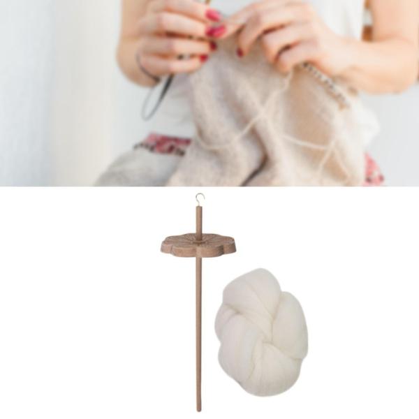 ドロップスピンドル 実用的なポータブル木製トップホイール