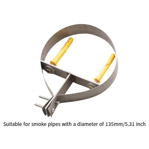 煙突パイプブラケット 135 mm ポータブル金属アクセサリー 壁ストラップ パイプクランプ