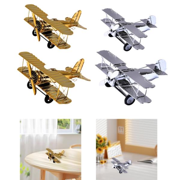 希少 1/48 MODEL POWER ダイキャスト製 複葉機 飛行機 模型 ヴィンテージ航空機モデル 鉄製航空機複葉機彫刻ギフト デスクトップ