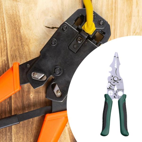 ワイヤーストリッパークリンパポータブルプロフェッショナル、電気技師、多機能ハンド配線ツールボビンワインダーワイヤーストリッパーツール