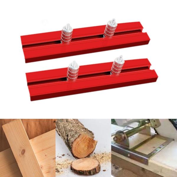 2 ピース木工カンナストップベンチキット丸鋸ツールプロフェッショナルワークベンチアクセサリーリミットブロック用に調整可能