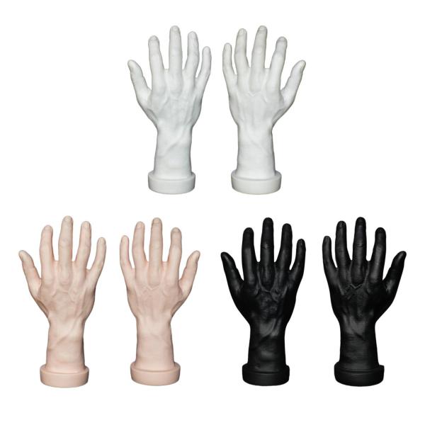 ハンドモデルジョークリアリック、写真小道具、コスプレ装飾ジュエリーディスプレイパーティーネイルトレーニング用の偽のマネキンハンド
