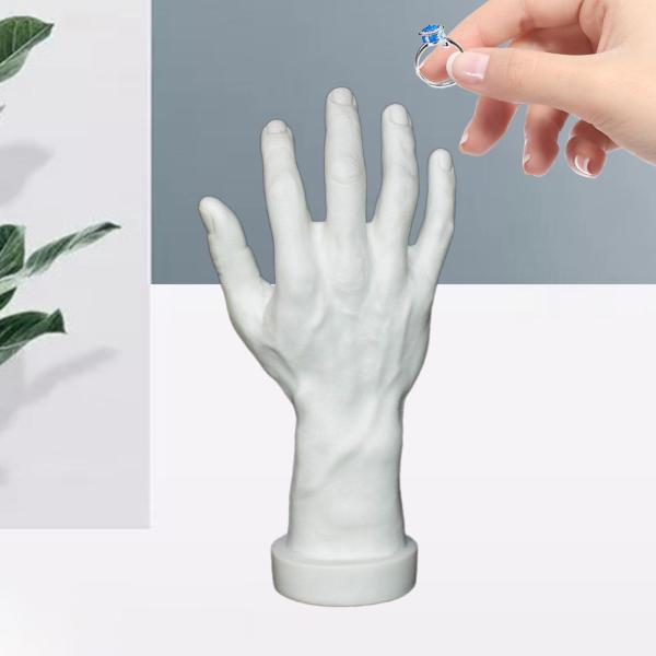ハンドモデルジョークリアリック、写真小道具、コスプレ装飾ジュエリーディスプレイパーティーネイルトレーニング用の偽のマネキンハンド