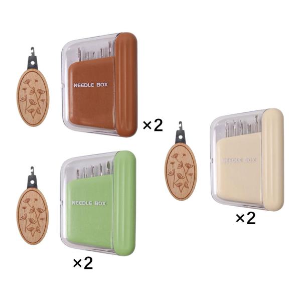 縫製針ケースセットピンホルダーポータブルコンパクトミーティングサプライ旅行用革製の家庭用ピンニードルオーガナイザー