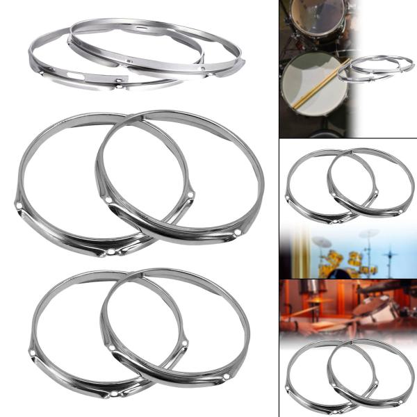 2ピース バスドラムフープセット メタルラグ バッターフープ パフォーマンス装飾用