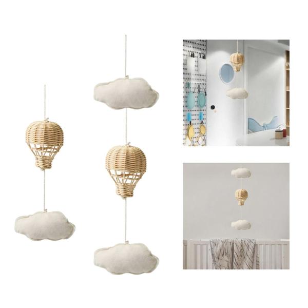ラタンの、雲の飾り、装飾、クラフト織物のベビーモバイル