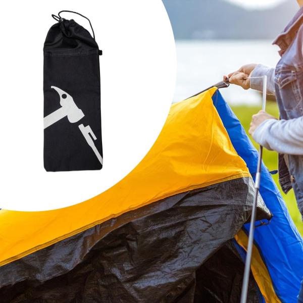 テントステークスバッグネイルポーチハイキング用のドローストリングテントペグストレージバッグとともに多機能の便利なアクセサリー