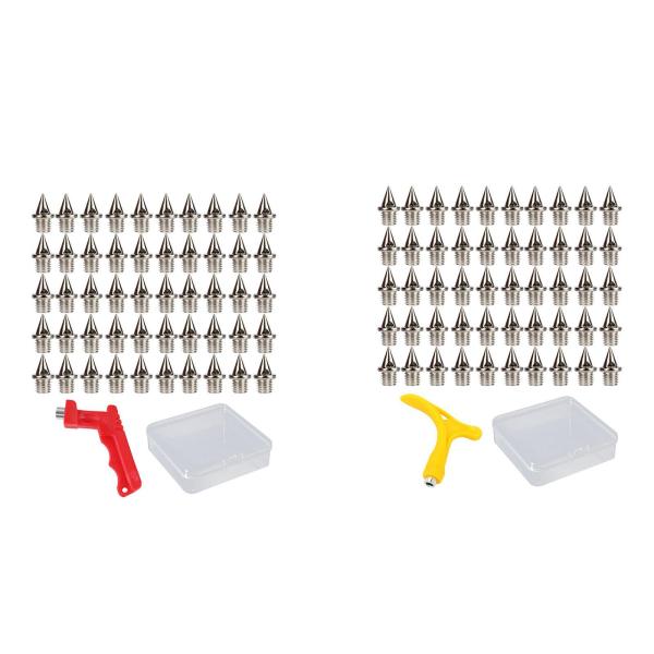 スパイクレンチを備えた50個のトラックとフィールドランニングスパイク、1/4 