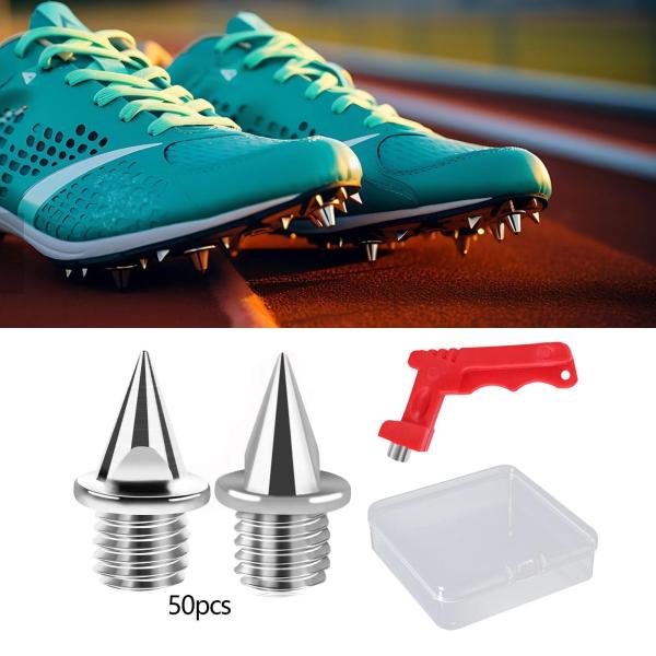 スパイクレンチを備えた50個のトラックとフィールドランニングスパイク、1/4 