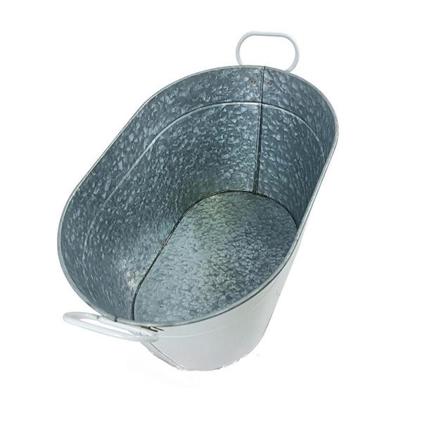 キャリーハンドル付きアイスバケツメタルドリンクバケツ素朴なビール浴槽の氷の浴槽、寒い、シャンパン、ワイン冷却、レストランバー