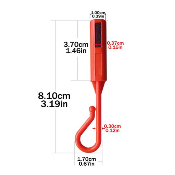 6x釣りルアーベイトキーパータックルワーム用ベイトホルダー初心者釣りロッドフックホルダーのための実用的なギフトルアーホルダー