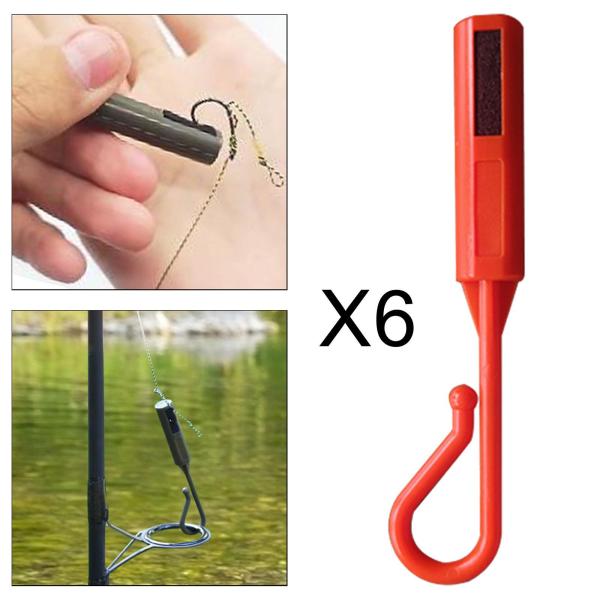 6x釣りルアーベイトキーパータックルワーム用ベイトホルダー初心者釣りロッドフックホルダーのための実用的なギフトルアーホルダー