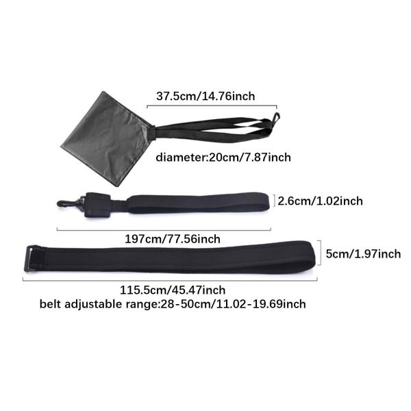 水泳抵抗トレーニングセット、水泳トレーナー、調整可能なウエストバンド大人の子供向けの実用的な水生抵抗ベルト