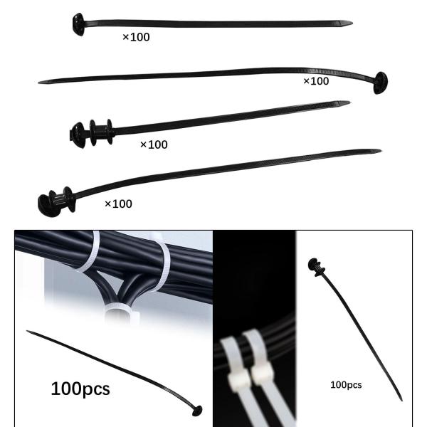 結束バンド 屋外 耐久 耐久性 タイラップ リピートタイ ケーブルタイ 脱着可能 66ナイロン 結束バンド 【幅5mm 長さ200mm 100本セット  全2色 TIE-5200UL】 耐候性結束バンド 配線 束ねる 縛る インシュロック ブラック ホワイト 園芸 自動車 バイク 整備 電装 電源 配線  ... ケーブルタイ、多目的プラスチックネクタイラップ、 100 個のナイロンプラスチックケーブルタイ付きセルフロックケーブルタイ SOWQ