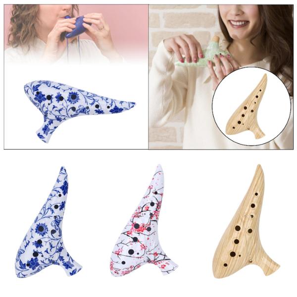12穴オカリナ 工芸楽器アクセサリー ポータブル樹脂 軽量