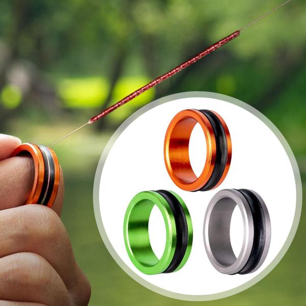 釣り糸リング アルミ合金 丈夫なワイヤー巻き取りリング 釣りツール 滑り止めグリップ 快適な幅広タイプ ライン保護