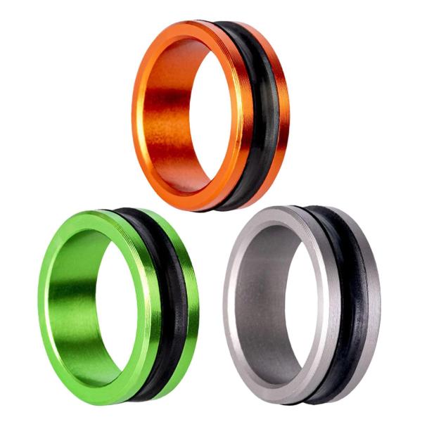 釣り糸リング アルミ合金 丈夫なワイヤー巻き取りリング 釣りツール 滑り止めグリップ 快適な幅広タイプ ライン保護