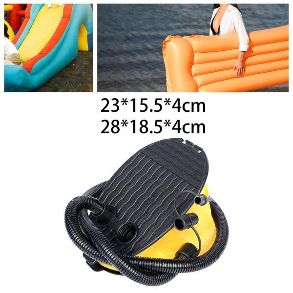 キャンプ用ベローズフットポンプ、効率的なポータブルインフレータブルポンプ、インフレータブルボート、エアマットレス、子供用プールインフレータ