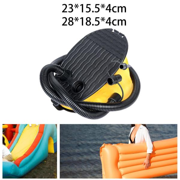 キャンプ用ベローズフットポンプ、効率的なポータブルインフレータブルポンプ、インフレータブルボート、エアマットレス、子供用プールインフレータ