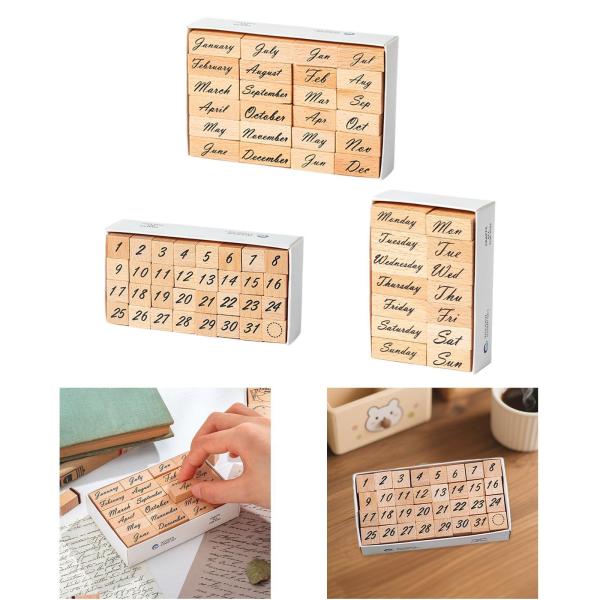 木製スタンプ1箱 装飾多目的軽量スタンプゴムスタンプ 文房具装飾カード作成用
