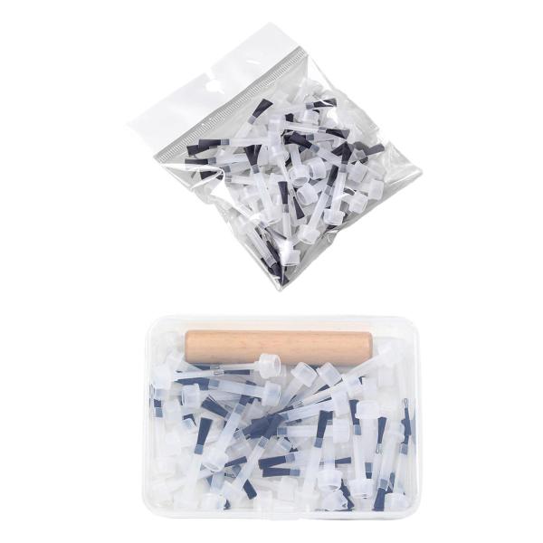 50 個 ネイルポリッシュブラシ交換用液体アプリケーターブラシ実用的ポータブル作業効率を向上させるネイルツール