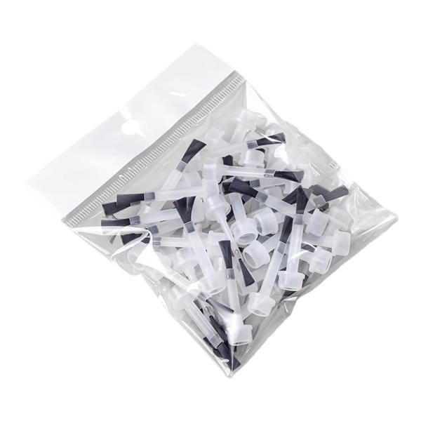 50 個 ネイルポリッシュブラシ交換用液体アプリケーターブラシ実用的ポータブル作業効率を向上させるネイルツール